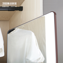Top solid mirror wardrobe dressing mirror bedroom full-body mirror push-pull folding telescopic mirror built-in hidden fitting mirror