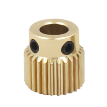Quality 3D printer accessories 26 40 teeth brass feed gear hot sale MK8 extruder wire feeding extrusion wheel