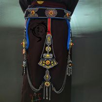 Qiaosheng Tibetan Tibetan style ethnic waist accessories set five-piece belt naked Ru wallet sewing box