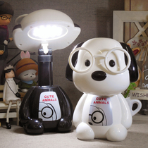 Energy Saving Eye Care Home Cartoon Children Learning Table Lamp LED Rechargeable Doctoral Dog Creative Emergency Light