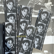 Homemade perimeter bulletproof juvenile group Kim Tae-Hyung V Tai Taiseis first handsome black and white bookmark single-sided full of stars