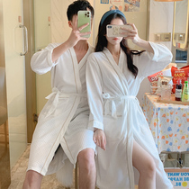  Pajamas womens summer nightgown pure cotton short-sleeved white bathrobe 2021 new large size thin spring and Autumn home service