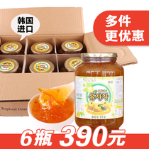 Korean pomelo tea sauce honey grapefruit tea drinking Korean imported fruit tea 2kg can coco milk tea raw materials