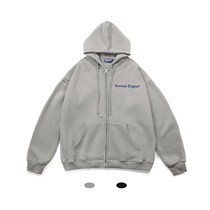 Mankun D039 American neutral men and women trend loose cashew flower beautiful couple plus velvet hooded jacket jacket