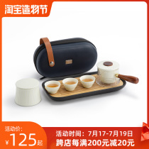 Mr Nanshan Dongli express cup travel tea set Small Japanese household portable Kung Fu Tea cup tea plate set