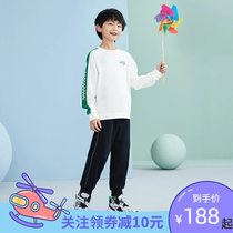 Li Ning Tong Clothing Suit Boy Spring Clothing Suit Children Great Boy Two Sets Summer Girl Sports Suit YWES007