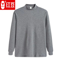 Red Bean Underwear Half Mid High Collar Middle Aged Daddy Mom Single Blouse Blouse Full Pure Cotton Warm Men And Women Autumn Clothes