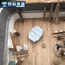 Zhexin anticorrosive wood floor outdoor terrace deep carbonized wood ceiling sauna board nostalgic antique antique wood board