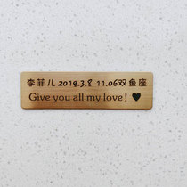 Baby birth commemorative hand-foot print name card Full Moon gift hand-foot print Baby Day DIY commemorative card