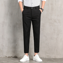 Nine casual pants mens Korean version of the trend Spring and Autumn new small trousers slim fit fit business suit pants pants
