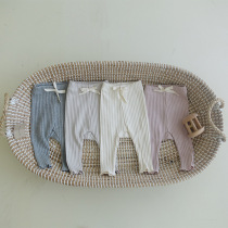 Han Wind baby boy Han version Spring and autumn male and female baby thread cotton 100 lap casual big PP pants baby boy hit bottom