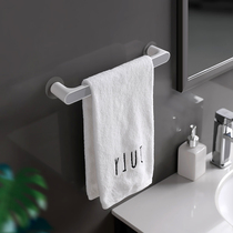 Towel bar towel rack non-punching practical bathroom kitchen bath towel hanging rod single pole holder suction disc