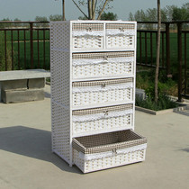 Vine-knitted locker Childrens wardrobe Five-floor drawer-type storage cabinet Baby baby closet Large capacity Five-bucket cabinet