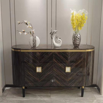 Light luxury wind entrance cabinet Post-modern simple living room into the foyer is facing the Italian solid wood partition shoe cabinet