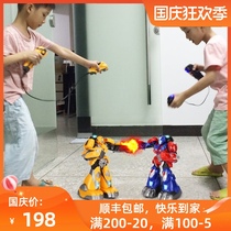 Intelligent boxing battle robot childrens double fighting fighting toy boy remote control body sensation 7 pairs 6-8 years old