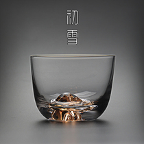 Glass Master Cup Japanese Kung Fu Tea Cup Mens Cup high-end Crystal Mountain wine glass Japanese tea set Gold Cup