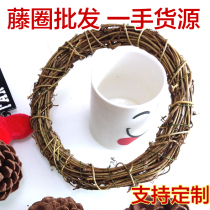Smilax vine ring wedding rattan ring rattan natural pastoral decoration dry wreath Christmas circle vine supports customization