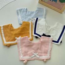 ins Korea ultra-thin counter same baby bib cotton gauze square baby bib soft mouth towel Spring