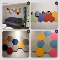 Creative hexagonal Photo Wall self-adhesive splicing felt board kindergarten background wall message board works display wall stickers