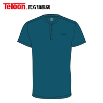 Tianlong stand-up collar short-sleeved tennis suit mens summer short T breathable sweat-absorbing leisure fitness running perspiration sports quick-drying clothes