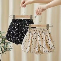 C Girl Summer Flower Shorts 2023 New Han Edition Baby Summer Bottle Pants Wear Wide