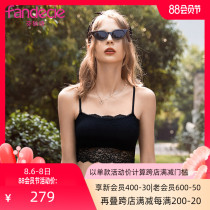 Fendi Shi no steel ring outer wear bralette underwear female anti-naked bandeau lace medium thick bra FB00083