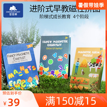 Bean Elephant 8326 Magnetic patch Puzzle Children Puzzle Magnetic Toys Early Teach Baby Animal Digital Magnet Book