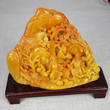 寿山石老田黄観賞石