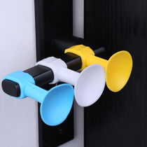 Silicone door suction non-perforated invisible suction bathroom door collision anti-collision mat wall door stop door top handle bedroom door stop