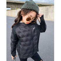 Light and thin down clothes girl 2021 new children autumn and winter coat mens great boy foreign air short style autumn clothes down liner