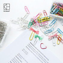 Paper clip anti-rust paperclip box about 100 colored silver shaped needle creative office supplies