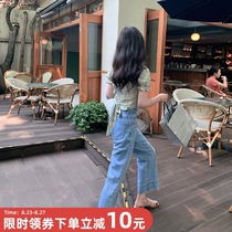  775 tencel jeans womens loose summer straight nine-point thin section high waist wide leg summer new trousers
