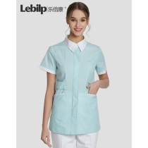 Le Beikang nurse uniform split top Pharmacy work clothes Womens hospital nurse uniform Skin management short sleeve polyester cotton