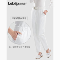 Lebekang nurse pants white work pants hospital Mens Women doctor trousers slim nurse pants elastic waist