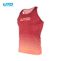UTO sports vest Mens Fitness clothes short sleeve women running fast clothes tight marathon training sleeveless T-shirt