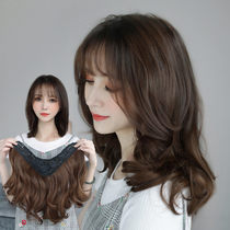 Wigs curly hair medium-long one-piece realistic incognito big wave u-shaped curly hair short curly hair short hair short hair short hair short hair