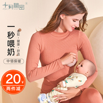 Breast-feeding autumn clothing coat spring and autumn postpartum feeding warm clothing Moon Clothing high collar warm breast feeding clothing winter cotton sweater