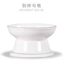 A different kind of gray jade all-ceramic hole tea leak tea filter tea filter white ceramic creative tea set accessories