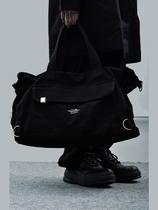 LIMPIDOCULUS (LIMS) Black Original Heavy Industry Canvas Hot Pin Detachable Skew Satchel Commuter Single Shoulder Bag