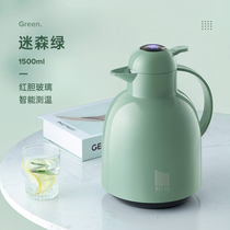 Biological insulation pot hot water bottle household glass inner container thermos bottle 1 5L colorful lid inner container digital display accessories