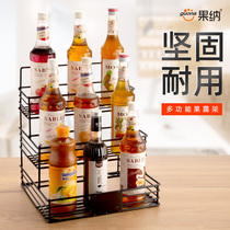 Fruit dew rack wrought sugar bottle rack milk tea shop bar storage box morin syrup fruit dew display rack multi-layer commercial