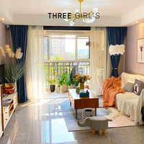 Curtains 2021 new living room velvet cloth 2020 bedroom modern simple light luxury full shading balcony bay window