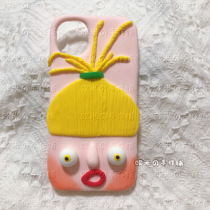 Clay phone case cute personality diy take a private chat customer service model support to customize