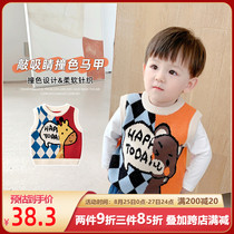  Baby knitted vest spring and autumn baby Korean version of the outer wear vest childrens new vest boys autumn and winter childrens clothing childrens clothing Childrens clothing Childrens clothing Childrens clothing childrens clothing childrens clothing