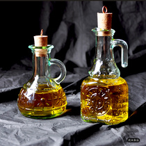Italian imported Pomioli creative kitchen olive oil bottle pot Cork seasoning jar bottle soy sauce glass vinegar bottle