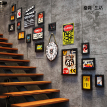 Industrial style staircase decoration bar barbecue restaurant Wall pendant