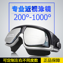  American VR male swimming goggles female electroplating swimming glasses with degrees watertight anti-fog high-definition large frame myopia 1000 degrees