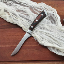 German stainless steel imported color wooden handle fruit knife scimitar blade fishing knife Loach knife portable outdoor multifunctional