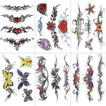 Emmy waist leg tattoo stickers waterproof female long-lasting abdominal production scar flower butterfly body painted stickers