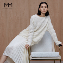 Shopping mall same mm lemon 2019 autumn new long sleeve cashmere sweater loose Pullover Sweater female 5aa130391q